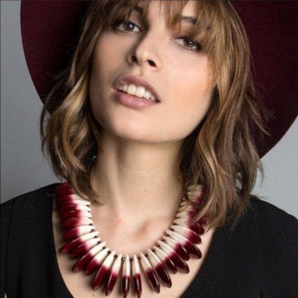 Diana Broussard Navaho Degrade Necklace Bordeaux
